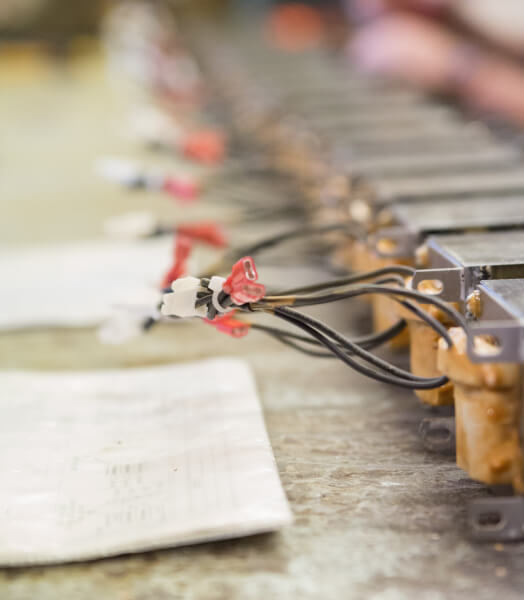 Transformer with wire terminations Transformer with wire terminations